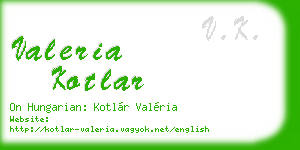 valeria kotlar business card